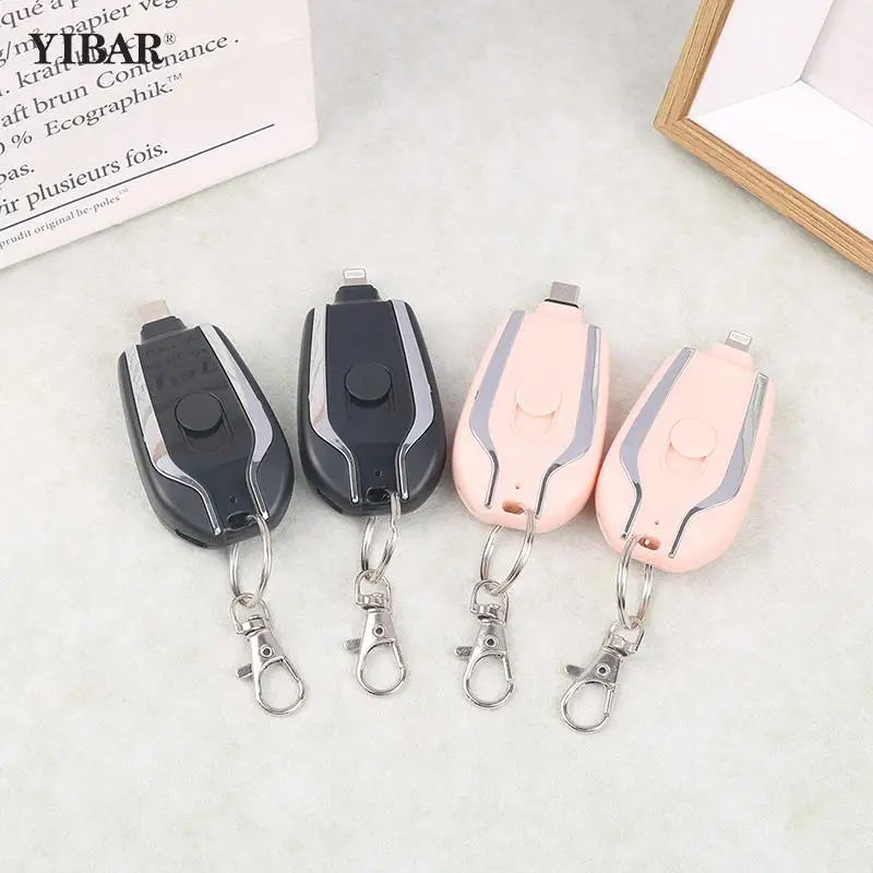 1Pc Emergency Power Car Electric Accessories Mini Power Bank Portable Power Bank Keychain Mini Powerbank for Android TYPE-C