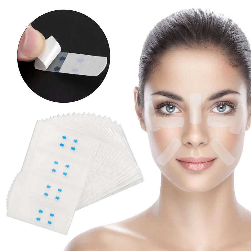 160Pcs Face Lift Tape Invisible Instant Face Tape Lifting Sticker Waterproof Ultra Thin anti Wrinkle Facial Patches Makeup Adhesive Neck Eyelid Lifter Tape