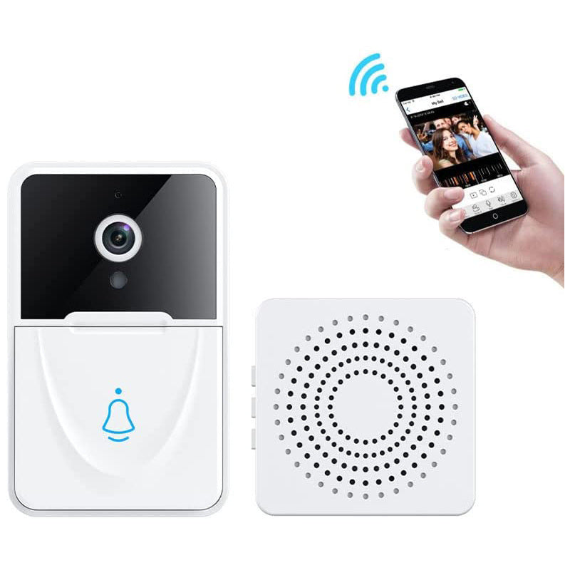 Wireless Doorbell Camera With Chime; Smart Video Doorbell Camera Wireless Wi-Fi With HD Video; 2-Way Audio; Night Vision; Cloud Storage; Battery Powered(without Battery) 2.4G WiFi
