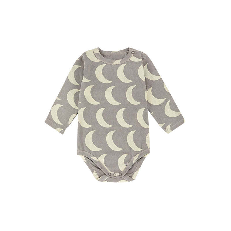 Baby Print Graphic O-Neck Long Sleeve Fashion Onesies