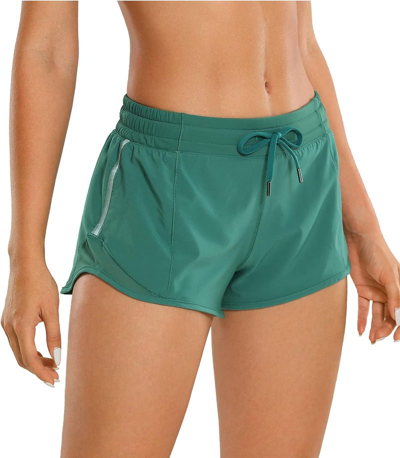 Athletic Shorts for Women with Zip Pocket, 2.5